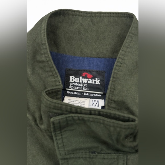 Bulwark FR Nomex Flame Resistant Work Jacket Olive Green Men’s XXL - Picture 6 of 7